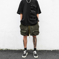 Men's Washed Military Green Work Shorts