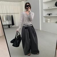 Tree Fungus-like Lacework Knitted Button Cardigan