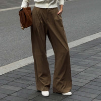 Retro Corduroy EuropeanAmerican-Style Draping Loose Casual Pants