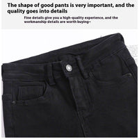 Black High Waist Stretch Small Straight Jeans