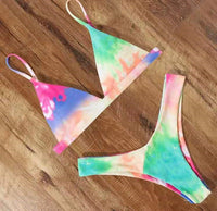 Solid Color Bikini Sexy Strappy Swimsuit