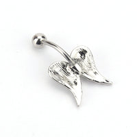 Hypoallergenic Simple Wing Diamond Navel Nail