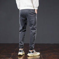 Stretch elastic waist loose-fitting overalls