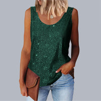 Women's Sequined Loose Crew-Neck Top
