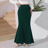 Polyester Temperament Sheath Fishtail Skirt