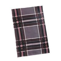 printed double-sided satin large plaid scarf