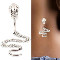 Round Inlaid Zircon Belly Button Umbilical Ring