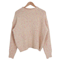 Vintage melange knitted crew neck sweater