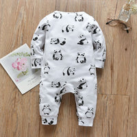 Romper Long Sleeve Print Jumpsuit Clothes Pajamas