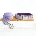 MUTTCO thick cashmere dog collar leash set
