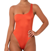 One-piece solid color sexy swimsuit