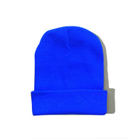 Pure color warm knitted hat