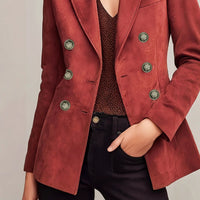 Women's French-style Elegant Vintage Double-breasted Blazer
