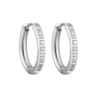 Light Luxury High-End Sparkling Diamond Earrings For Women Stainless Steel