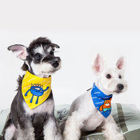 Pet cartoon print triangle scarf