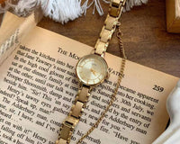 Vintage Square Watch For Women A Dainty Mini Square Design With A Wheat-sheaf Motif