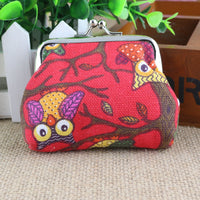 Korean lovely small zero purse lady canvas owl cartoon children coin bag Yiwu small purse wholesale