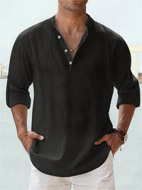 Men's Long-sleeved Breathable Button-down Shirt