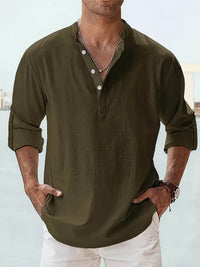 Men's Long-sleeved Breathable Button-down Shirt