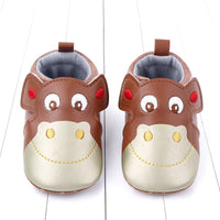 Cartoon pair of velcro toddler shoes