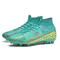 High-top Youth Spike Turf Soccer Shoes