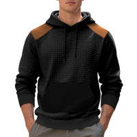 Men's Leisure Pullover Jacquard Multicolor Hoodie Hooded Large Pocket
