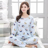 Long sleeve pajamas for women in autumn and winter can be