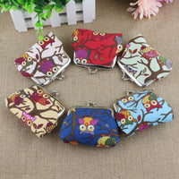 Korean lovely small zero purse lady canvas owl cartoon children coin bag Yiwu small purse wholesale
