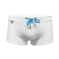 Simple Fashion Men's Rainbow Pocket Printed Boxer Swimming Trunks