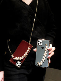 Compatible with Apple , Pearl bracelet phone case