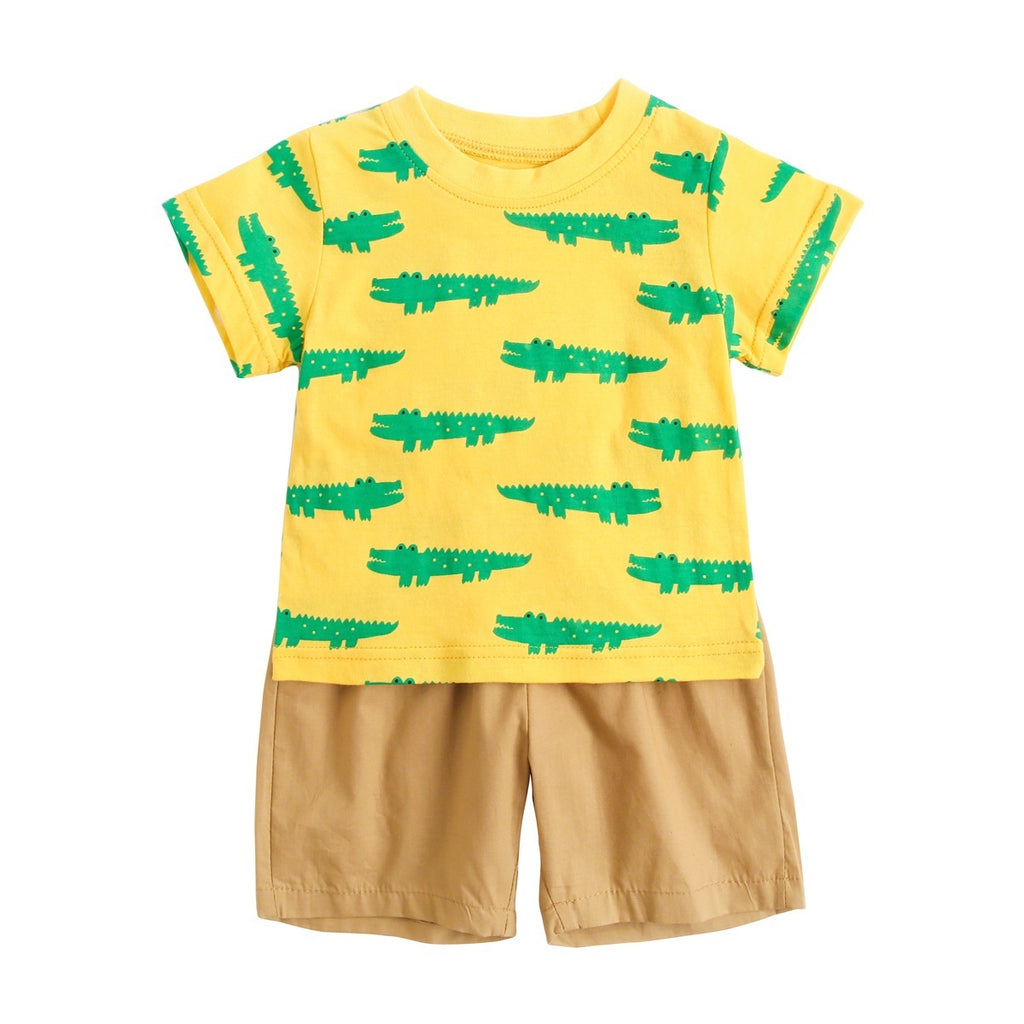 Boy Summer Suit Cartoon Baby Clothes Animal