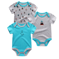 Baby's triangle Romper Summer Short Sleeve Top