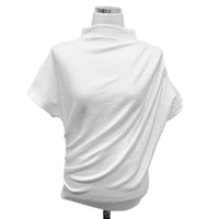 Fashionable Niche Elegant High-End Semi-Neckline Pleated Top For Women