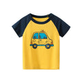 New Children's Clothing Car Cartoon T-shirt Short Sleeves