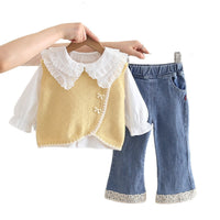 Girls' Baby Children's Clothing Bow Suit