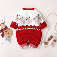 Children's Christmas Elk One-piece