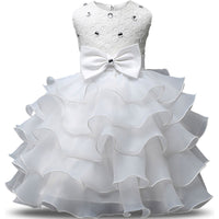 Girls' sleeveless pompous princess dress children's wedding dress performance dress