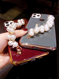 Compatible with Apple , Pearl bracelet phone case