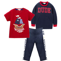 Spring And Summer Baby Clothes Three-piece Romper Suit