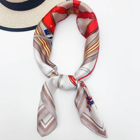 Sun shading printed silk scarf