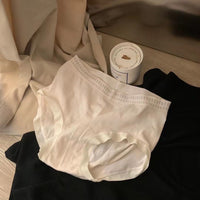 Elastic Super Simple Cotton Mid Waist Comfortable Cotton Crotch Girls' Briefs