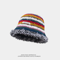 Retro Color Handmade Knitted Fisherman Hat