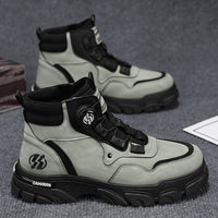 New Outdoor Men's Non-slip Thick Bottom High-top Casual Shoes