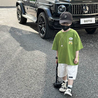 Summer Loose Round Neck Boys' Sports T-shirt
