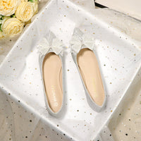 Pumpkin Bow Moccasin Scoops Gentle Shoes