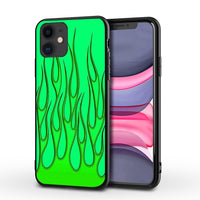 Suitable for XS / XR / 11pro Green Flame Mobile Phone Case