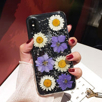 Compatible With Compatible With  , Qianliyao Dried Real Flower Cases For I  XR Case Handmade Clear Soft Back Cover For