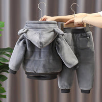 Fleece thickened boys winter sweater