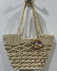 Hollowed-out fashion shoulder bag-Beige-Paper-40 * 11 *25cm-1 piece