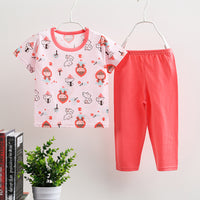 Thin Home Service Suit Short Sleeve Trousers Combination